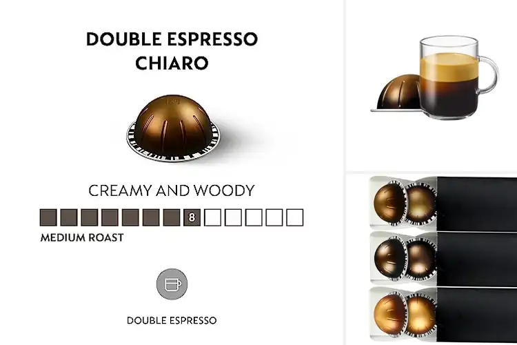 Detailed view of Best Double Espresso Chiaro Coffee Pods