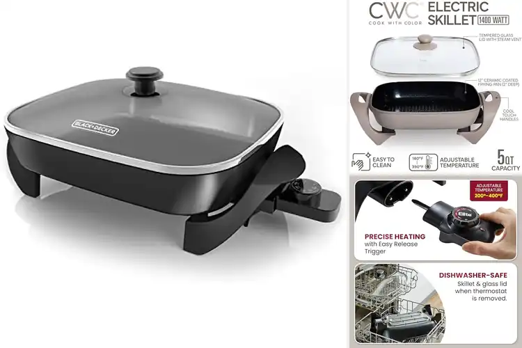 Detailed view of 10 Best Electric Skillets for Effortless Cooking Every Day