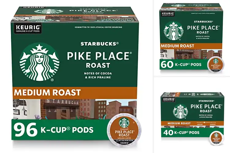 Detailed view of Best Hot Or Iced Coffee Pods Pike Place Roast