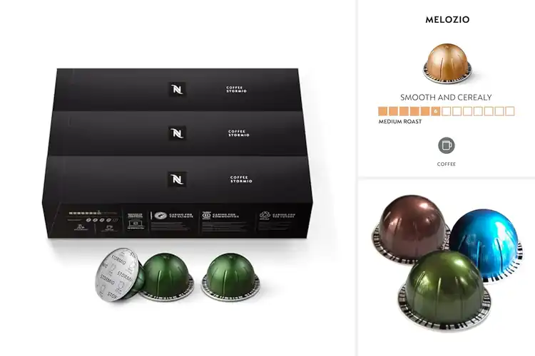 Detailed view of Best Intensity Stormio Odacio Melozio Coffee Pods