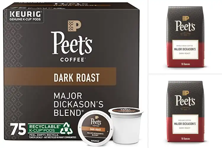 Detailed view of Best Peet’s Major Dickason’s Blend Dark Roast