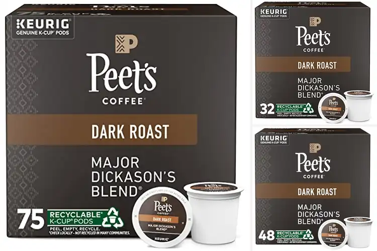 Detailed view of Best Peet’s Major Dickason’s Blend Keurig Pods