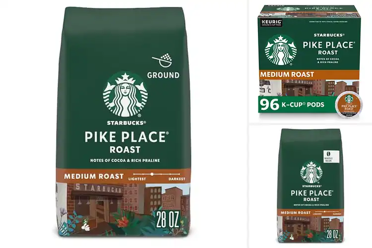Detailed view of Best Pike Place Coffee: Rich Cocoa & Praline Bliss